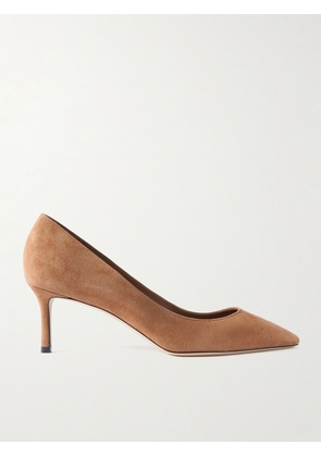 Jimmy Choo - Romy 60 Suede Pumps - Brown - IT36,IT36.5,IT37,IT37.5,IT38,IT38.5,IT39,IT39.5,IT40,IT40.5,IT41,IT41.5,IT42