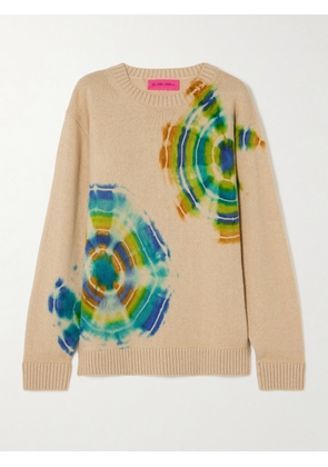 The Elder Statesman - Geode Racing Crew Tie-dyed Cashmere Sweater - Neutrals - x small,small,medium,large