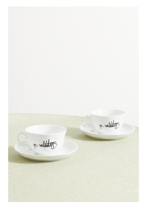GINORI 1735 - + Off-white Printed Porcelain Tea Cup And Saucer Set - One size