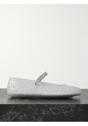Jimmy Choo - The Jelly Crystal-embellished Glittered Tpu Ballet Flats - Neutrals - IT36,IT37,IT38,IT39,IT40,IT41,IT42