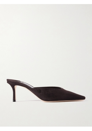 Jimmy Choo - Vivi 65 Suede Mules - Brown - IT36,IT36.5,IT37,IT37.5,IT38,IT38.5,IT39,IT39.5,IT40,IT40.5,IT41,IT41.5,IT42