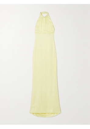 Givenchy - Crystal-embellished Duchesse-satin Halterneck Gown - Yellow - FR 34,FR 36,FR 38,FR 40