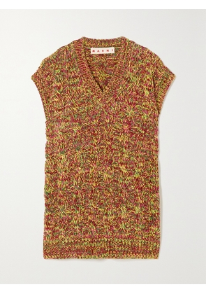 Marni - Cable-knit Velour Tank - Burgundy - IT36,IT38,IT40,IT42,IT44,IT46,IT48