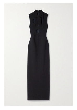 Roksanda - Kamaria Tie-neck Cutout Crepe Gown - Black - UK 6,UK 8,UK 10,UK 12,UK 14,UK 16,UK 18