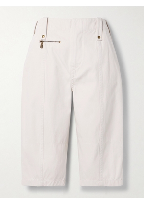 Burberry - Cotton-twill Shorts - Off-white - UK 6,UK 8,UK 10,UK 12,UK 14