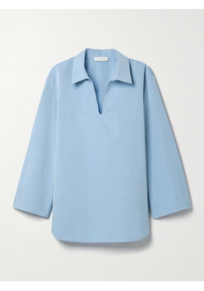 LAFAYETTE 148 - Cotton-sateen Top - Blue - xx small,x small,small,medium,large,x large,xx large