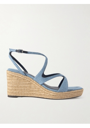Jimmy Choo - Ayla 85 Denim Platform Espadrilles - Blue - IT36,IT37,IT38,IT39,IT40,IT41,IT42