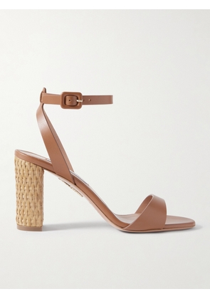 Aquazzura - Sunseeker 85 Leather Sandals - Brown - IT35,IT35.5,IT36,IT36.5,IT37,IT37.5,IT38,IT38.5,IT39,IT39.5,IT40,IT40.5,IT41,IT41.5,IT42