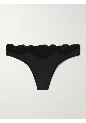 SKIMS - Fits Everybody Lace Dipped Thong - Onyx - Black - XXS,XS,S,M,L,XL,2XL