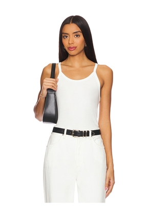 Eterne Rib Tank Top in Ivory. Size L. Also in M, XL.