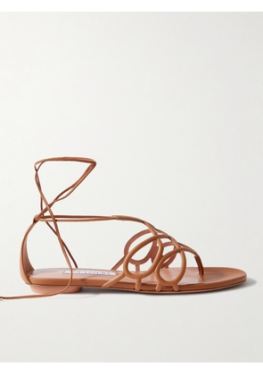 Aquazzura - Infinito Leather Sandals - Brown - IT36,IT36.5,IT37,IT37.5,IT38,IT38.5,IT39,IT39.5,IT40,IT40.5,IT41,IT41.5,IT42