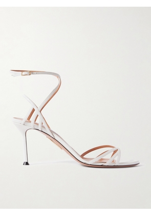 Aquazzura - Polanco 85 Leather Sandals - White - IT36,IT36.5,IT37,IT37.5,IT38,IT38.5,IT39,IT39.5,IT40,IT40.5,IT41,IT41.5,IT42
