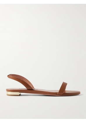 Aquazzura - So Nude Leather Slingback Sandals - Brown - IT36,IT36.5,IT37,IT37.5,IT38,IT38.5,IT39,IT39.5,IT40,IT40.5,IT41,IT41.5,IT42