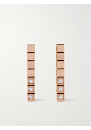 Chopard - Ice Cube Pure 18-karat Rose Gold Diamond Earrings - One size