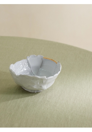 Astier De Villatte - + Sacai Mini Sacai Patchwork Gold-plated Ceramic Salad Bowl - White - One size