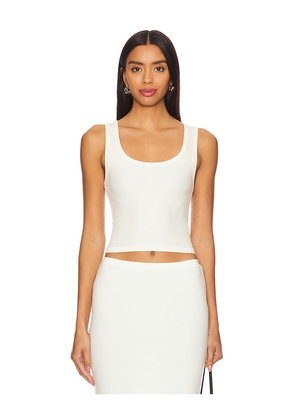 Eterne Square Neck Tank Top in Cream. Size L. Also in XL.
