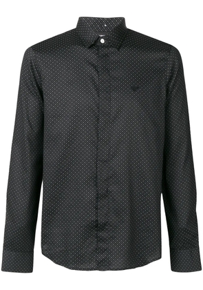 Emporio Armani polka dot pattern shirt - Black
