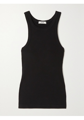 AGOLDE - Bailey Ribbed Stretch-lyocell And Organic Cotton-blend Tank - Black - x small,small,medium,large,x large