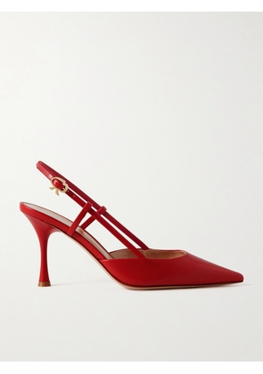 Gianvito Rossi - Ascent 85 Leather Slingback Pumps - Red - IT36,IT36.5,IT37,IT37.5,IT38,IT38.5,IT39,IT39.5,IT40,IT40.5,IT41,IT41.5,IT42