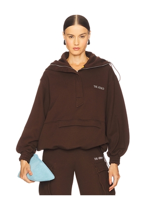 THE ATTICO Fleece Jacket in Brown. Size 38. Also in 40.