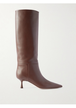 Gianvito Rossi - Vitello Glove 55 Leather Boots - Brown - IT36,IT36.5,IT37,IT37.5,IT38,IT38.5,IT39,IT39.5,IT40,IT40.5,IT41,IT41.5,IT42