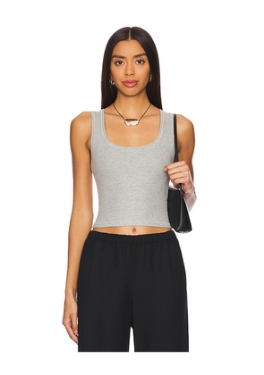 Eterne Square Neck Tank Top in Grey. Size L. Also in XL.
