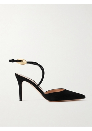 Gianvito Rossi - Jungle Mamba 85 Suede Pumps - Black - IT36,IT36.5,IT37,IT37.5,IT38,IT38.5,IT39,IT39.5,IT40,IT40.5,IT41,IT41.5,IT42
