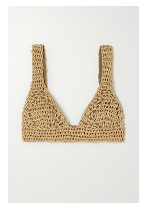 Brunello Cucinelli - Crocheted Raffia Bralette - Brown - XXS,XS,S,M,L,XL,XXL,XXXL