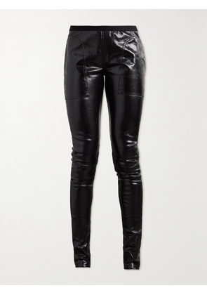 Rick Owens - Coated Stretch-denim Leggings - Black - IT38,IT40,IT42,IT44,IT46,IT48