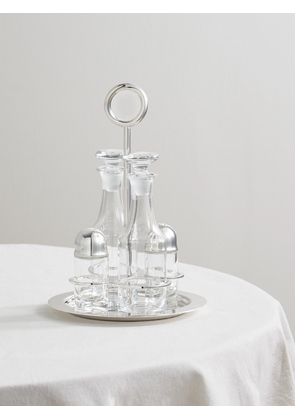 Christofle - Vertigo Crystal And Silver-plated Condiment Set - One size