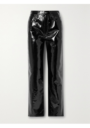 AGOLDE - '90s Pinch Waist Recycled Patent Leather-blend Straight-leg Pants - Black - 23,24,25,26,27,28,29,30,31,32