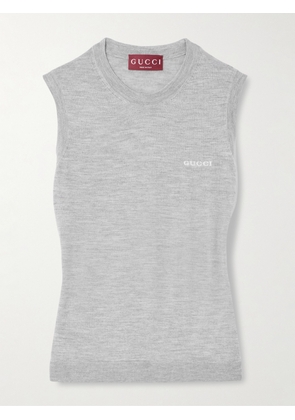 Gucci - Cashmere And Silk-blend Sweater - Gray - XS,S,M,L,XL