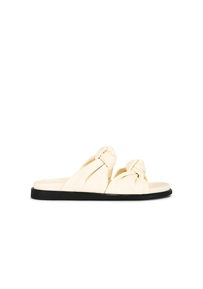 Dear Frances Tye Slide in Ivory. Size 36. Also in 37, 42.