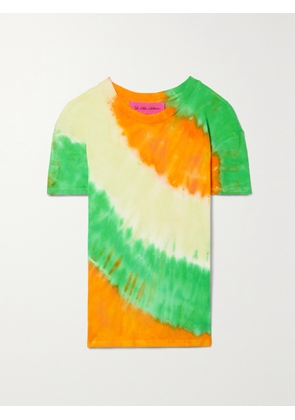 The Elder Statesman - Tri Void Tie-dyed Cotton And Cashmere-blend Jersey T-shirt - Green - x small,small,medium,large
