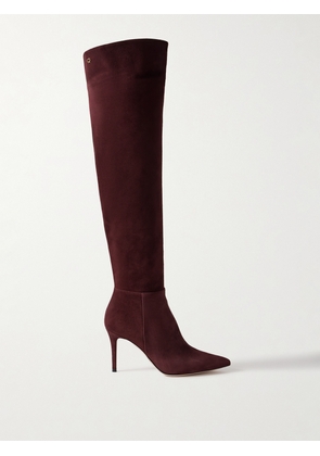 Gianvito Rossi - 85 Suede Over-the-knee Boots - Burgundy - IT36,IT36.5,IT37,IT37.5,IT38,IT38.5,IT39,IT39.5,IT40,IT40.5,IT41,IT41.5,IT42