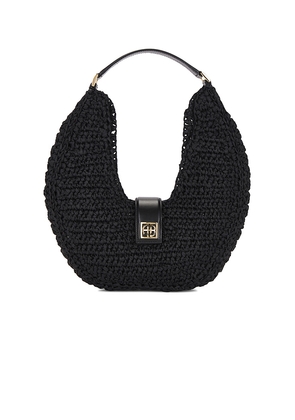ANINE BING Lou Monogram Bag in Black.