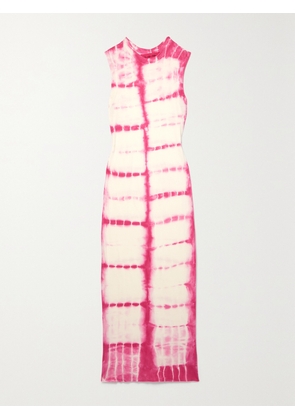 The Elder Statesman - Tie-dyed Cotton And Cashmere-blend Jersey Maxi Dress - Pink - x small,small,medium,large