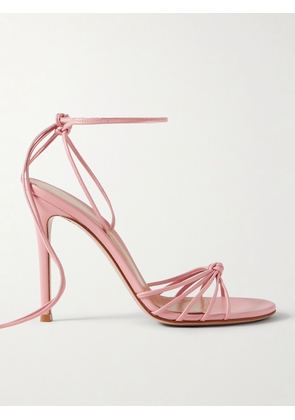 Gianvito Rossi - 95 Knotted Leather Sandals - Pink - IT36,IT36.5,IT37,IT37.5,IT38,IT38.5,IT39,IT39.5,IT40,IT40.5,IT41,IT41.5,IT42