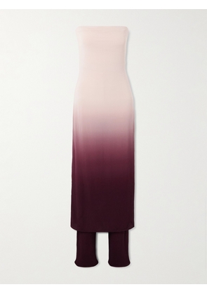 Alaïa - Strapless Layered Dégradé Jersey Jumpsuit - Pink - FR 34,FR 36,FR 38,FR 40,FR 42