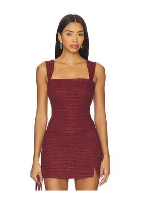 Amanda Uprichard Ceronne Top in Burgundy. Size L. Also in M, S, XS.