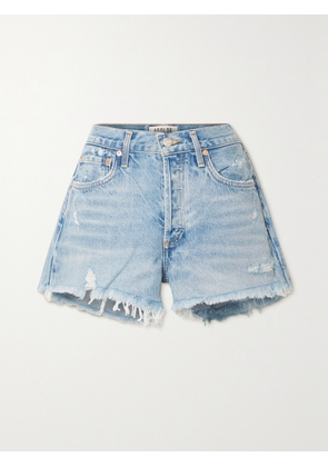 AGOLDE - Parker Vintage Cutoff Organic Denim Shorts - Blue - 23,24,25,26,27,28,29,30,31,32