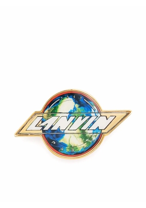 Lanvin logo-plaque brooch - Gold