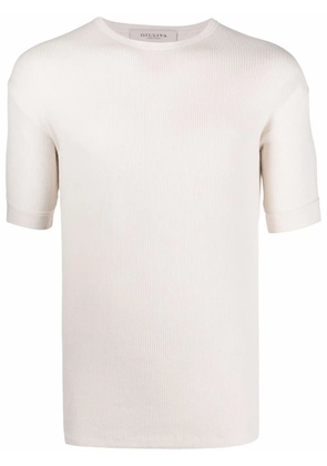 Giuliva Heritage fine-ribbed short-sleeved T-shirt - Neutrals