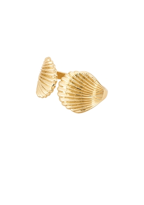 BaubleBar Murphy Cuff Bracelet in Metallic Gold.