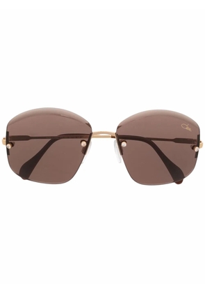 Cazal frameless hexagonal sunglasses - Brown