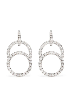 Courbet 18kt recycled white gold CELESTE laboratory-grown diamond pavé set earrings - Silver