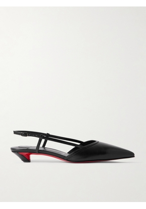 Christian Louboutin - Miss Z Slingina 25 Leather Slingback Pumps - Black - IT36,IT36.5,IT37,IT37.5,IT38,IT38.5,IT39,IT39.5,IT40,IT40.5,IT41,IT41.5,IT42