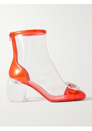 Christian Louboutin - Minny Bubble 70 Buckled Pvc Ankle Boots - Orange - IT36,IT37,IT37.5,IT38,IT38.5,IT39,IT39.5,IT40,IT40.5,IT41,IT42