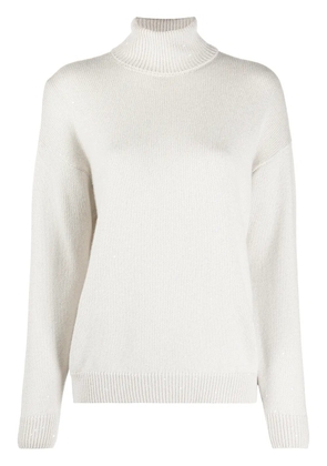 Brunello Cucinelli roll neck jumper - Neutrals