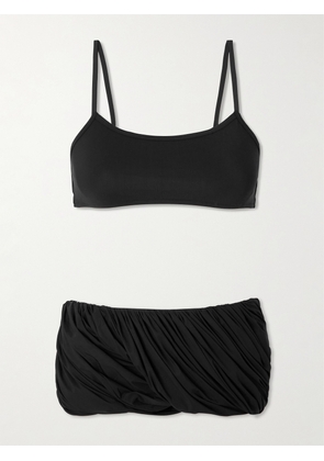 Alaïa - Twisted Ruched Bikini - Black - FR 34,FR 36,FR 38,FR 40,FR 42,FR 44